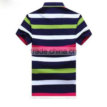 2016 New Design Mens Fashion Stripe Polo Shirts Customized Logo photo-3
