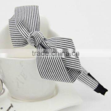 Hot Sale Stripe Knot Hairbands Oversized Bow photo-6