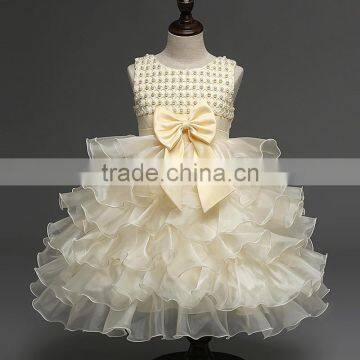 Elegant Girl Dress Girls 2015 Summer Fashion Pink Lace Party Flower Princess Wedding Dresses Baby Girl Dress photo-3