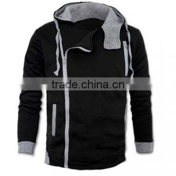New Fashion Men's Sports T-shirt Hoodie Zipper Long Sleeve Slim Fit T-shirt