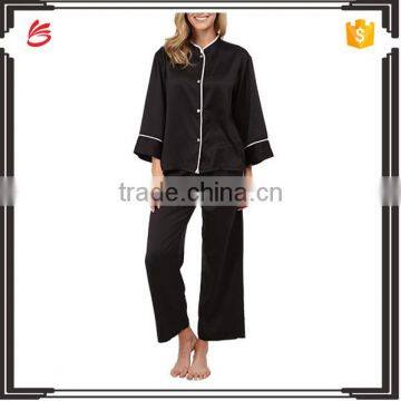 100% polyester sleepwear hot sexy nighty custom pajamas