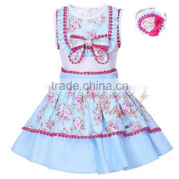 sky blue flower girl dress child clothes