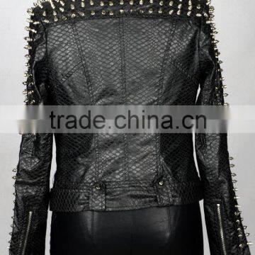 2017 New Style Women Rock PU Leather Coat photo-6