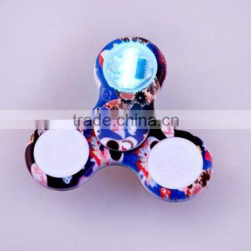Finger LED Flash Word Crystal Fingertip Gyro Spinner18 Change Finger Glowing Triangle Finger Gyro photo-5
