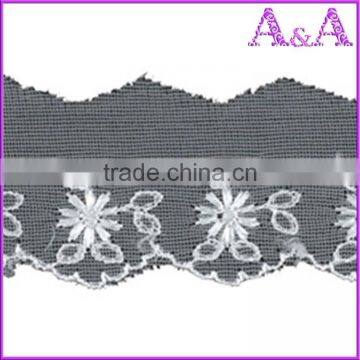 hot selling stretch organza flower trimming lace for underwear/bridal