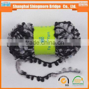 China Fancy Knitting Yarn Factory Supply 100% Polyester Loop Yarn for Knitting Scarf With Oeko Tex Standard Quality