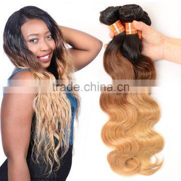 China Wholesale Price 100% Human Ombre Hair Braiding Hair,1B/4/27 3 Tone Color Ombre Hair