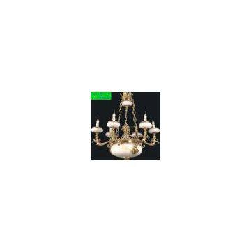 Marble Stone European Copper Chandelier,european Copper Lamp With Marble photo-3