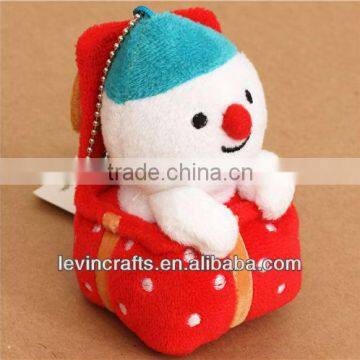 cute white snowman red nose plush Christmas present