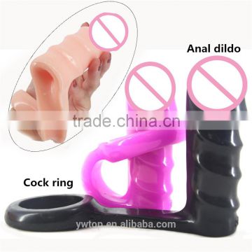 Anal Plug Dildo Cock Ring Sex Toys for Women Penis Cage