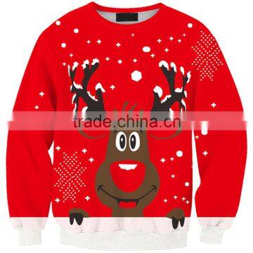 Fleece wholesale custom crewneck sweatshirt for christmas