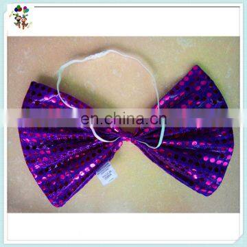 Cheap Self Tie Party Fancy Dress Sequin Large Bow Ties HPC-3109 photo-5