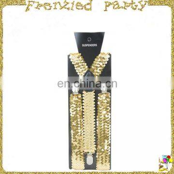 Sequin gold suspender belt FGMG-0101