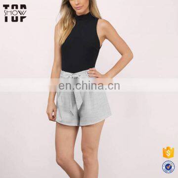 OEM 2017 summer fashion women short pants casual tie shorts