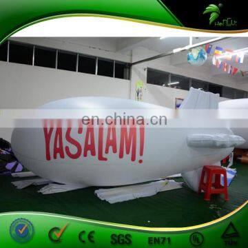 Digital Prining Inflatable Helium Airship , Adevrtising Helium Type Inflatable Zeppelin