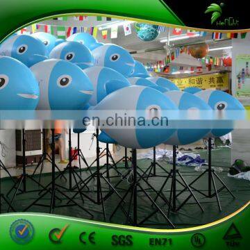 PVC Fish Shaped Balloon Stand Lighting, LED Balloon Light