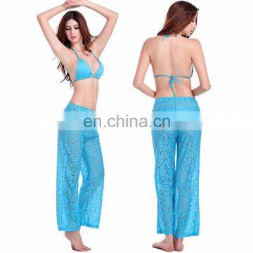 2015 Casual Loose Pattern Adjustable tie Sexy Lace Long Pant