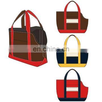 Fashion Design Side Open Bag Dog Pet Carrier for Cat With Canvas Denim photo-3