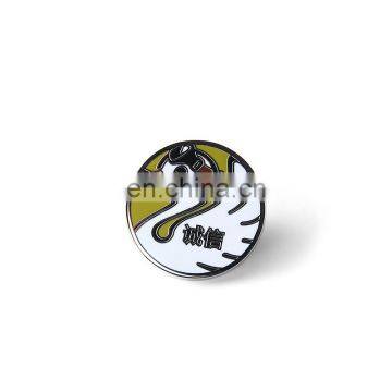 Custom high quality round enamel metal pin badges