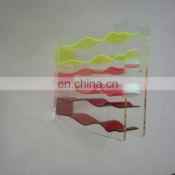 China made acrylic plastic plexiglass household articles for use red pattern of three layers display box