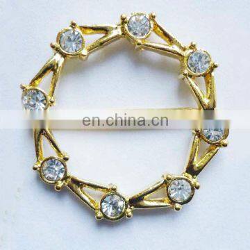 Bling gold shiny rhinestone metal buckle