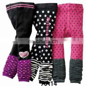 Toddler Boys Girls Knit Footless Ankle Tight Leggings pants  Tights  printed Polkar Dot   skull  trousers 4 size 3 pairs/pack