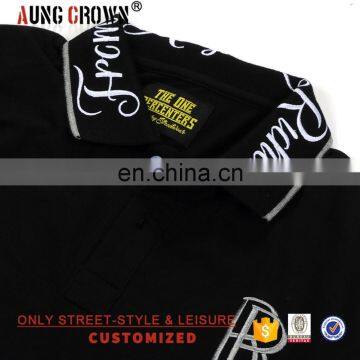 Wholesale OEM 2017 New Arrival Black Polo Collar Style Shirts Design