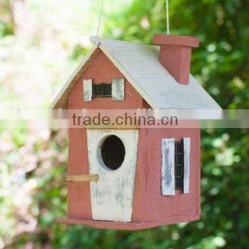 Hanging Outdoor Wooden Bird House, Bird Home