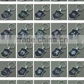 Custom Made Shape & Logo Carbon Fiber Keyring Key Chain photo-2