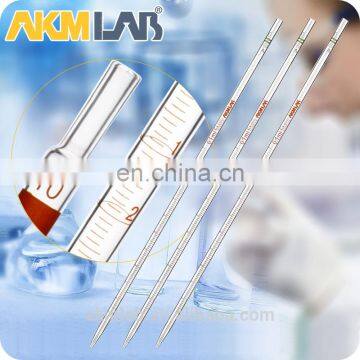 AKMLab Laboratory 0.1ml-50ml Clear Glass Transfer Measuring Pipette