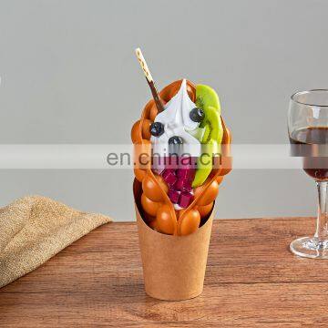 Ice Cream Display Model Simulation Food Hongkong Egg Bubble Waffle Model Display With Paper Box Egg Waffle Model photo-4
