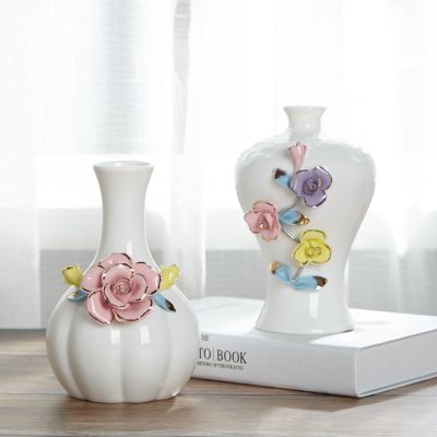 Nordic Gild Hand Made Creative Fashion Large White Ceramic Flower Vase For Shopping Mall Decor