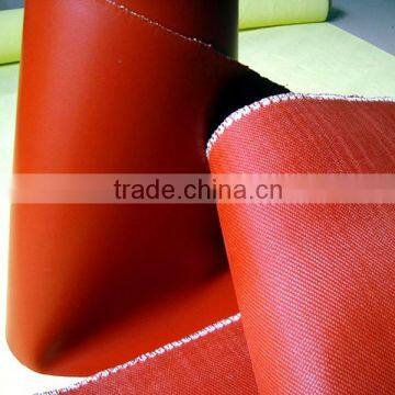 China silicone coated polyester fabric anti static high temperature resistance 0.15mm-2.0mm thickness max width 2450mm