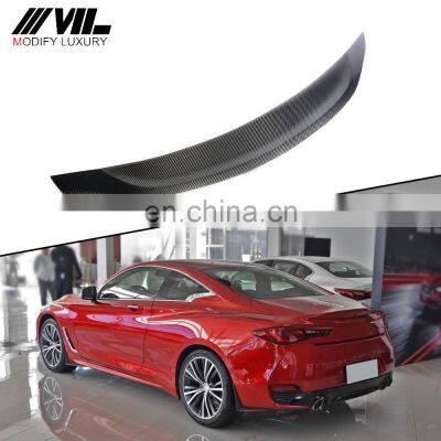 Carbon Fiber Trunk Spoiler Wing for Infiniti Q60 JDM High Kick Duckbill 2017-2019