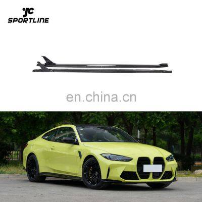 Prepreg Carbon G82 M4 Car Side Skirts Winglet for BMW G82 G83 M4 Competition 2021 2022