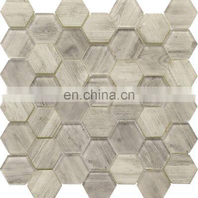 6mm thickness hotel project crystal glass mosaic tile wall decoration mosaic tile