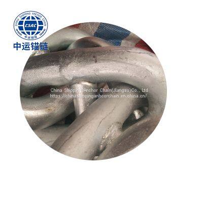 81mm Black Painted floating wind power platform  studless link anchor chain