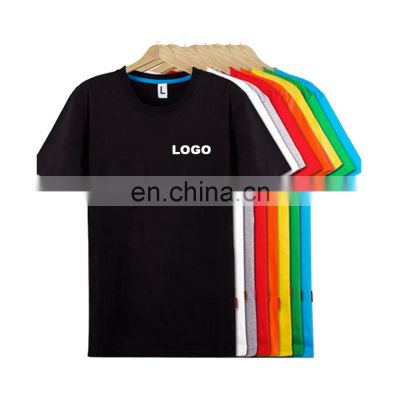 wholesale custom summer new round 100%cotton large size men's sportswear short-sleeved t-shirt