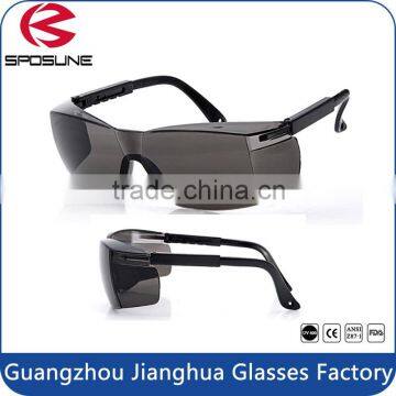 Factory wholesale square dustproof windproof durable cross-country glasses dark grey pc welding filter lens goggles