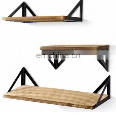 Floating Shelves Wall Mounted Rustic Wood Wall Shelves Set of 3 for Bedroom Bathroom Living Room