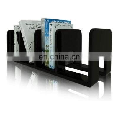 Black Desktop Letter Sorter File Organizer Magazine Holder Acrylic Bookends for Office