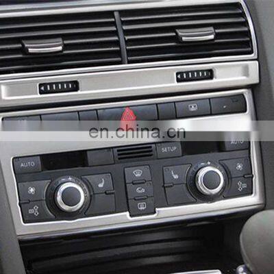 Hot Sale Car CD Air Conditioning Adjustment Panel For Audi A6L 2005-2011 Stainless Steel Auto Stickers Trim Car Accessories