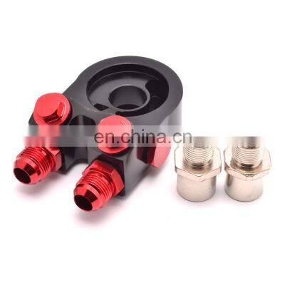 Oil Filter Thermostat Universal AN10 Oil Cooler Sandwich Thread Plate Adapter Kit