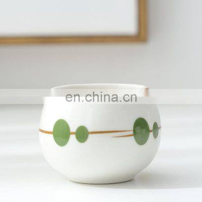 Wholesale White Porcelain Flowerpot Japanese Flower Pot Hand Painted Creative Ceramic Mini Pot