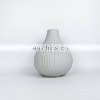 2021 House Ornaments Flower Decoration Black Ceramic Vases White Chinese Plant Modern Round Pottery Nordic Vase Home Decor photo-5