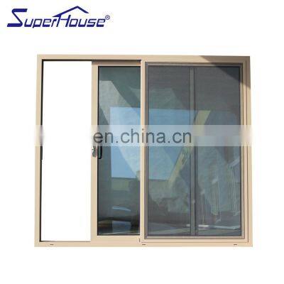 Superhouse 48 Inches Exterior Doors Australia Black Double Glazed Low E Glass Soundproof Patio Aluminum Up Down Sliding Door