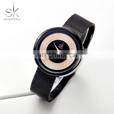 SHENGKE Unisex Vintage Stylish Hand Watches Femanine Gorgeous Watches Couple's New Trendy Watches K0094L Reloj Para Mujer