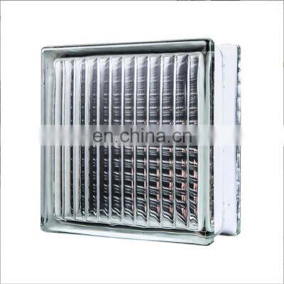 190mm*190mm*80mm Building Clear Decorative Hollow Glass Wall Block Brick