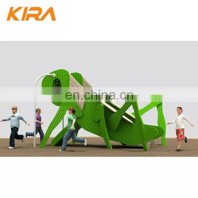 Large commercial Grasshopper Themed wooden outdoor playground for sale