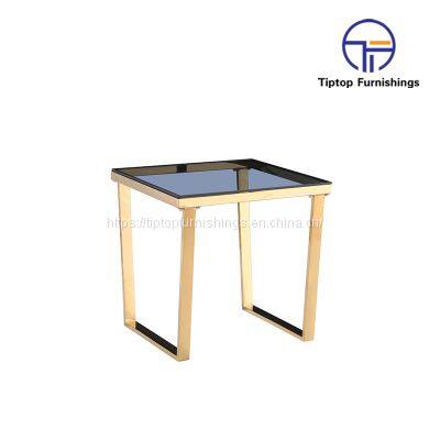 wholesale New design gold stainless steel side table bar side table